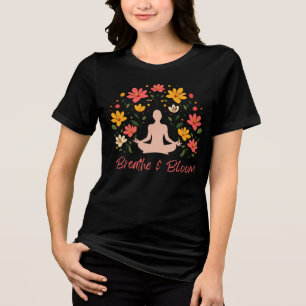 Camiseta de Ioga Breathe & Bloom - Camisa Tri-Blen