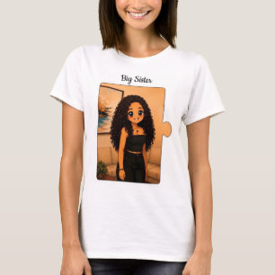 Camiseta de Irmã Mais Velha Roupas de Aniversári