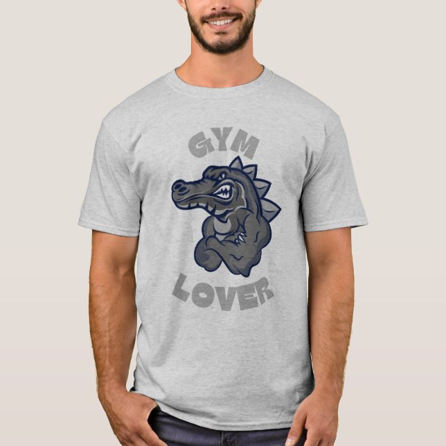 Camiseta de Jacaré Amante da Academia (Frente)