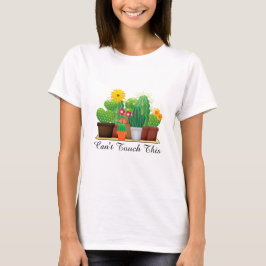 Camiseta de Jardim / Cacto com Flores Amarelas