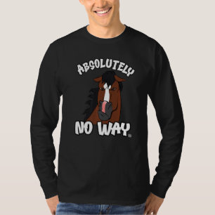 Camiseta De jeito nenhum cavalo mal-humorado com carona azu
