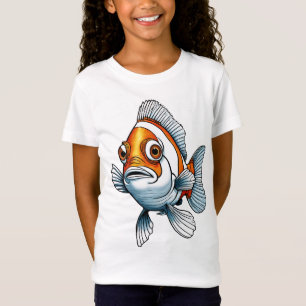 Camiseta de Jersey Fina de Peixe Palhaço para Cria