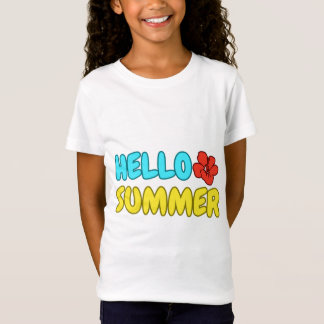 Camiseta de Jersey Fina Olá Verão