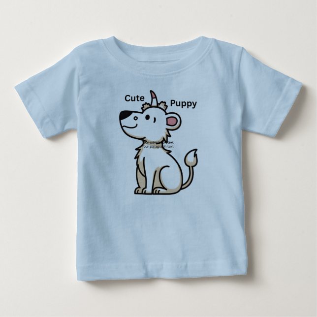 Camiseta de Jersey Fina para Bebê (Frente)