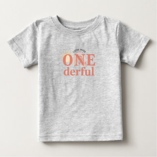 Camiseta de Jersey Fina para Bebê - 1º Aniversário