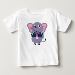 Camiseta de Jersey Fina para Bebê com Estampa de E