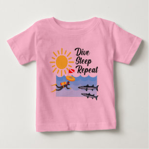 Camiseta de Jersey Fina para Bebê - Design Dive Sl