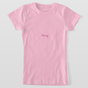 Camiseta de Jersey Fina Rosa para Meninas
