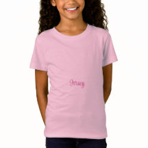 Camiseta de Jersey Fina Rosa para Meninas
