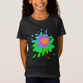 Camiseta de Jersey Fino Color Splash Girl