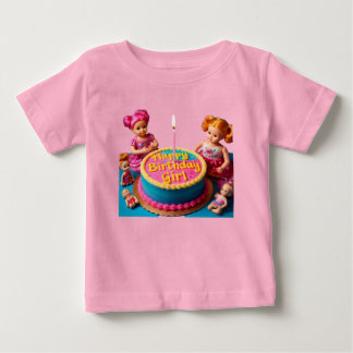 Camiseta de Jersey Fino para Bebê "Feliz Aniversár