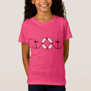 Camiseta de Jersey Fino para Meninas Âncora
