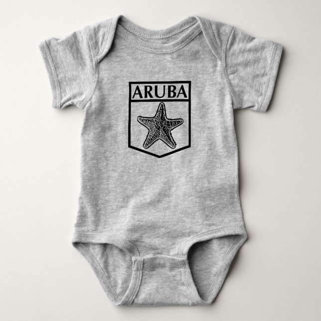 Camiseta de Jersey para Bebê - Design da Ilha de A (Frente)
