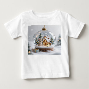 Camiseta de Jersey para Bebê Sino de Natal Dourado