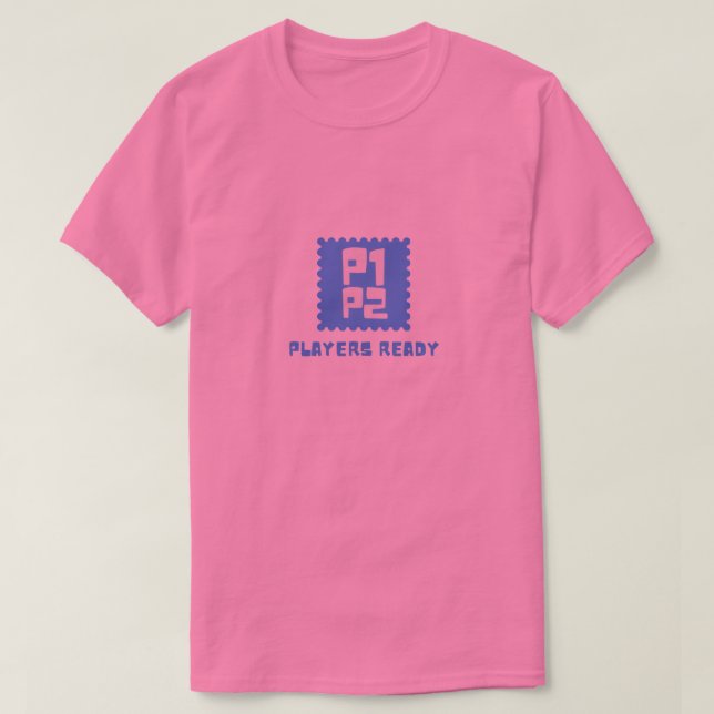 Camiseta de Jogos Retrô Player Um Pronto (Frente do Design)