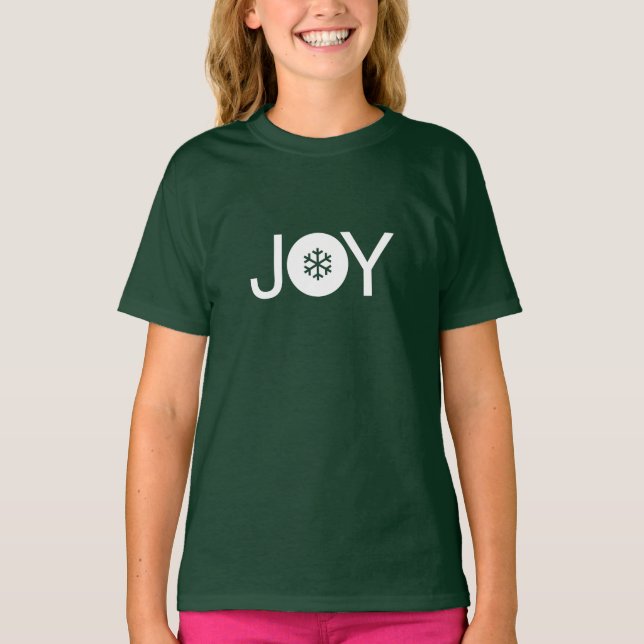 Camiseta de Joy Kids de Natal Verde (Frente)