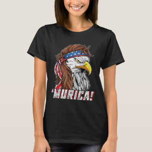 Camiseta De Julho Bald Eagle Mullet Murica Usa Usa Merica