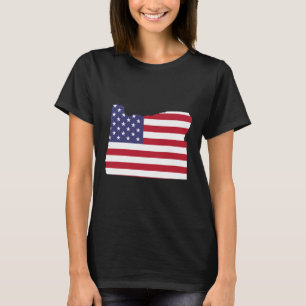 Camiseta De Julho De Oregon State American Flag Party