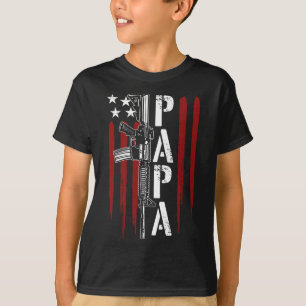 Camiseta De julho Papa Pai Pai Ar-15 Pais Patrióticos da Ar