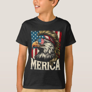 Camiseta De julho Patriótica Engraçada Águia 4 de julho Eua