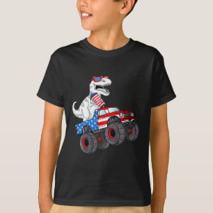 Camiseta De Julho T Rex Dino Trex Dinossaur Monster Fir