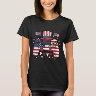 Camiseta De julho Vídeo Jogador Nos Sinalizador Gaming Patr