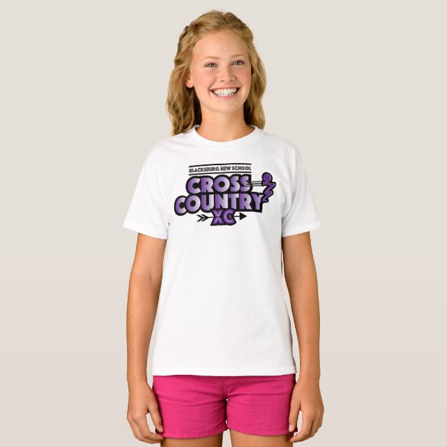 Camiseta de Juventude da New School Cross Country (Frente Completa)