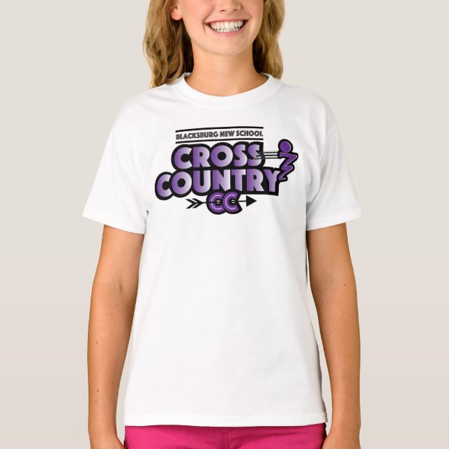 Camiseta de Juventude da New School Cross Country (Frente)