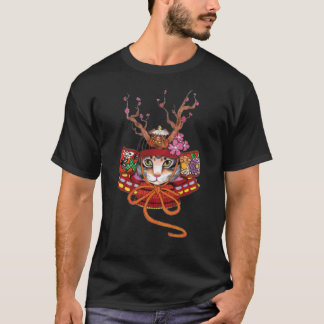 Camiseta de Kitten Edo Samurai Neko Japonês