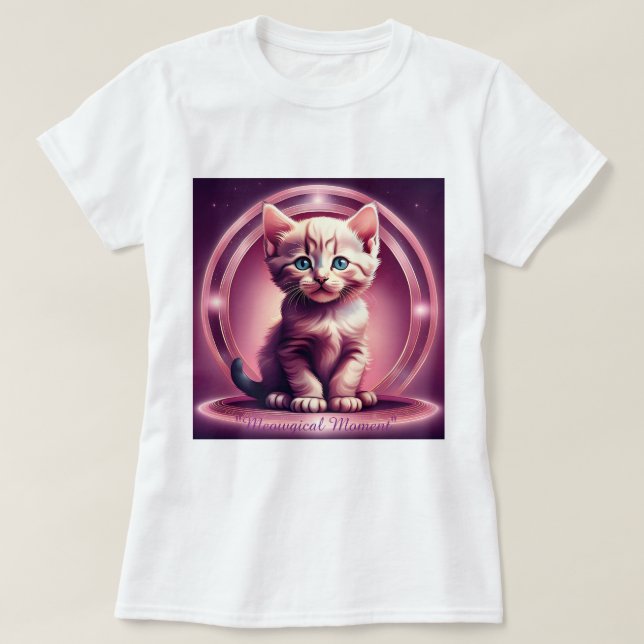 Camiseta de Kitten "Momento Meogical" (Frente do Design)