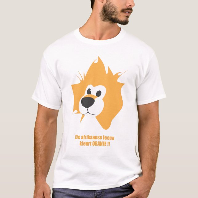 Camiseta De "kleurt ORANJE do leeuw De afrikaanse!!" WK do (Frente)
