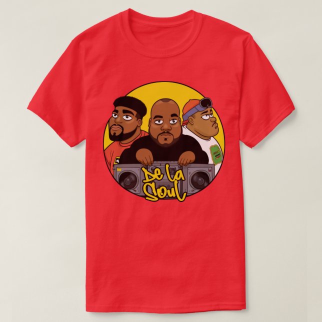 Camiseta De La Soul Original Retro Fan Art Design (Frente do Design)
