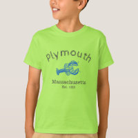 Camiseta de lavagante azul de Plymouth Massachuset