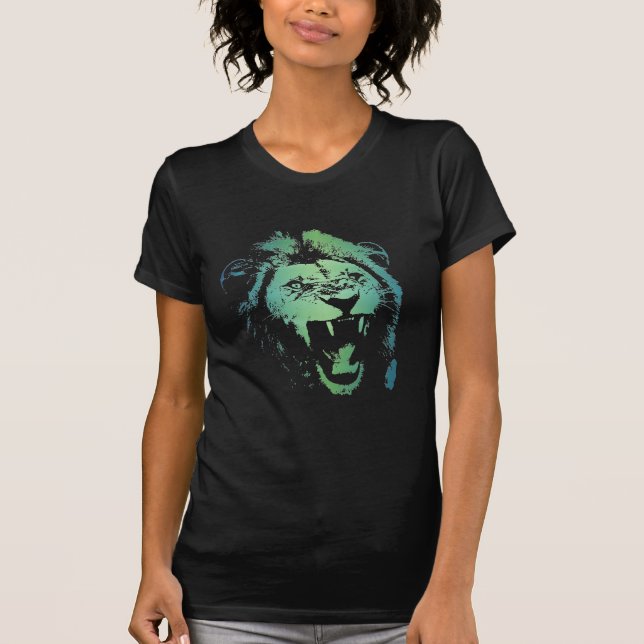 Camiseta de Leão Aquático para Mulheres (Frente)