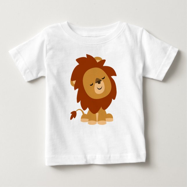 Camiseta de Leão de Cartoon Pacífico Bonito (Frente)