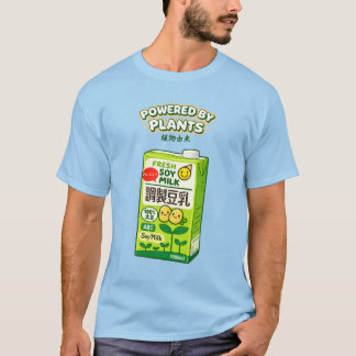 Camiseta de Leite de Soja 'Energizado por Plantas'