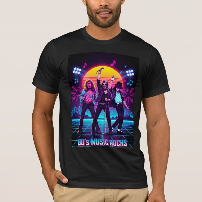 Camiseta de Lendas do Rock dos Anos 80 (Frente)