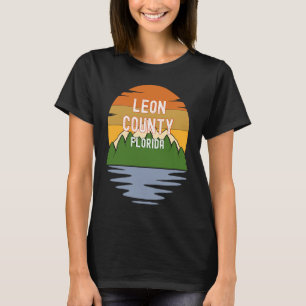 Camiseta De Leon County Florida Vintage Sunset