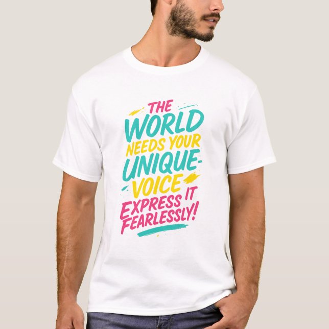 Camiseta de Letra com Pincel Artístico –  (Frente)