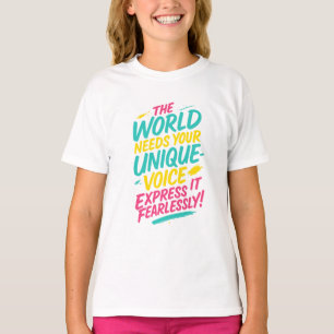 Camiseta de Letra com Pincel Artístico –