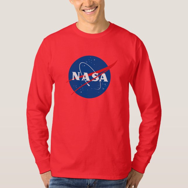 Camiseta de Leve Longa da NASA Icônica (Comet Red) (Frente)