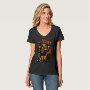 Camiseta de Leve Longa Noite de Teen Básica