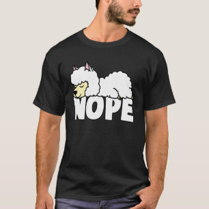 Camiseta de Lhama Dormindo Não Amante de Alpaca P