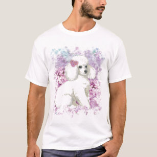 Camiseta de Lilacs de Poodle Branco