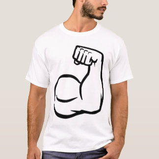 Camiseta de Linha de Arte Minimalista Braço Forte