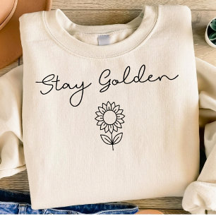 Camiseta de Linha de Girassol Stay Golden