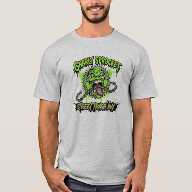Camiseta de lixo de rua da engrenagem Gnarly (Frente)