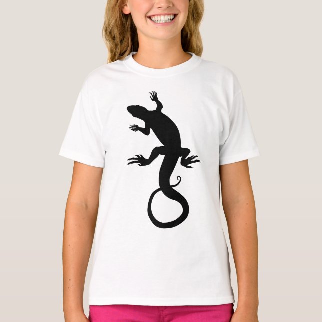 Camiseta de Lizard Art Kid Camisa de Réptil Shirts (Frente)