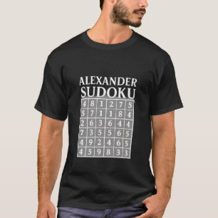 Camiseta de Lógica Branca – Puzzle de Sudoku ALEXA