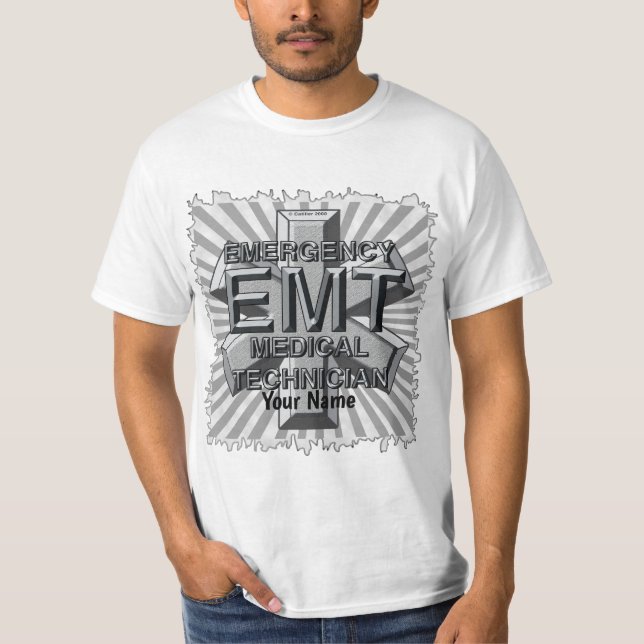 Camiseta de logotipo da Cinza EMT (Frente)